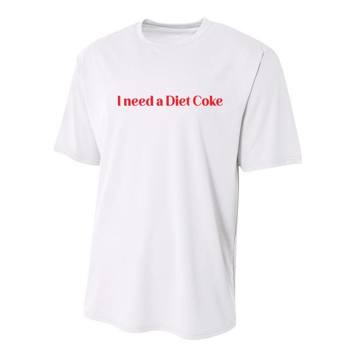 I Need A Diet C.O.K.E Youth Performance Sprint T-Shirt