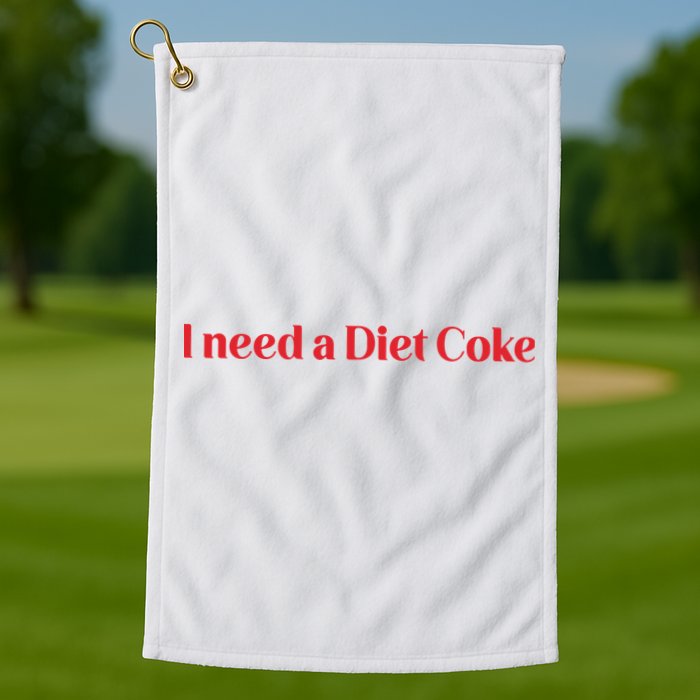 I Need A Diet C.O.K.E Golf Towel