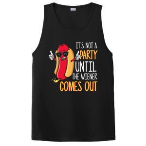 Its Not A Party Until The Wiener Comes Out Funny Hot Dog PosiCharge Competitor Tank