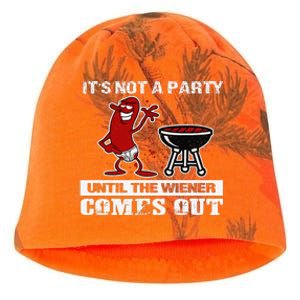 Its Not A Party Until The Wiener Comes Out Hot Dog BBQ Kati - Camo Knit Beanie