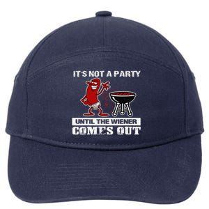 Its Not A Party Until The Wiener Comes Out Hot Dog BBQ 7-Panel Snapback Hat