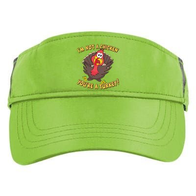 I'm Not A Chicken You're A Turkey Funny Thanksgiving Gift Adult Drive Performance Visor