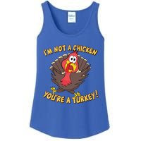 I'm Not A Chicken You're A Turkey Funny Thanksgiving Gift Ladies Essential Tank