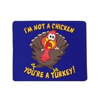 I'm Not A Chicken You're A Turkey Funny Thanksgiving Gift Mousepad