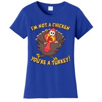 I'm Not A Chicken You're A Turkey Funny Thanksgiving Gift Women's T-Shirt