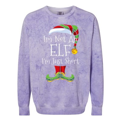 Im Not An Elf Family Christmas Pjs Matching Colorblast Crewneck Sweatshirt