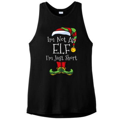 Im Not An Elf Family Christmas Pjs Matching Ladies PosiCharge Tri-Blend Wicking Tank