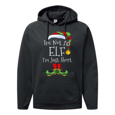 Im Not An Elf Family Christmas Pjs Matching Performance Fleece Hoodie