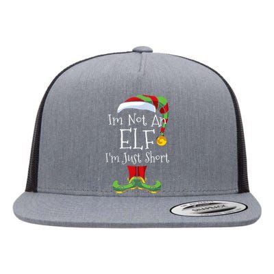 Im Not An Elf Family Christmas Pjs Matching Flat Bill Trucker Hat