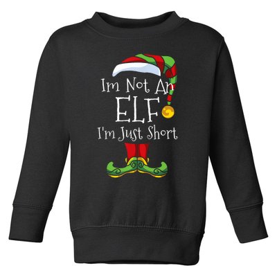 Im Not An Elf Family Christmas Pjs Matching Toddler Sweatshirt