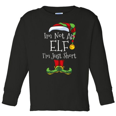 Im Not An Elf Family Christmas Pjs Matching Toddler Long Sleeve Shirt