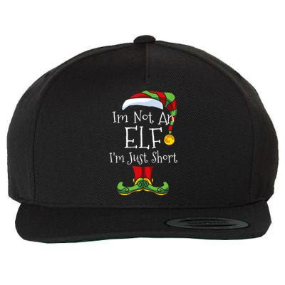 Im Not An Elf Family Christmas Pjs Matching Wool Snapback Cap