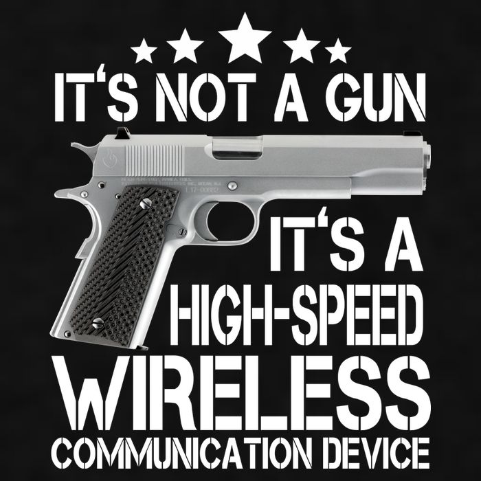 It's Not A Gun High Speed Wireless Communication Device Ladies PosiCharge Tri-Blend Wicking Tank