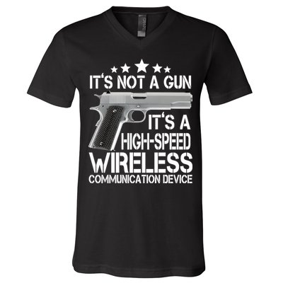 It's Not A Gun High Speed Wireless Communication Device V-Neck T-Shirt