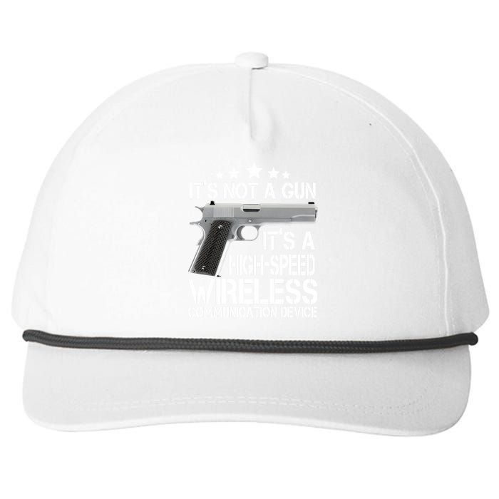 It's Not A Gun High Speed Wireless Communication Device Snapback Five-Panel Rope Hat