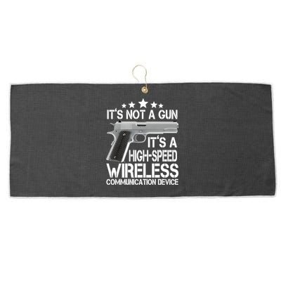 It's Not A Gun High Speed Wireless Communication Device Large Microfiber Waffle Golf Towel