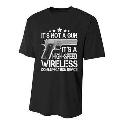 It's Not A Gun High Speed Wireless Communication Device Youth Performance Sprint T-Shirt
