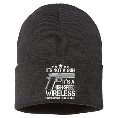 It's Not A Gun High Speed Wireless Communication Device Sustainable Knit Beanie