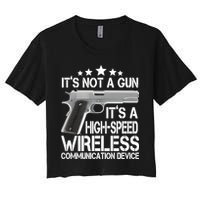 It's Not A Gun High Speed Wireless Communication Device Crop Top