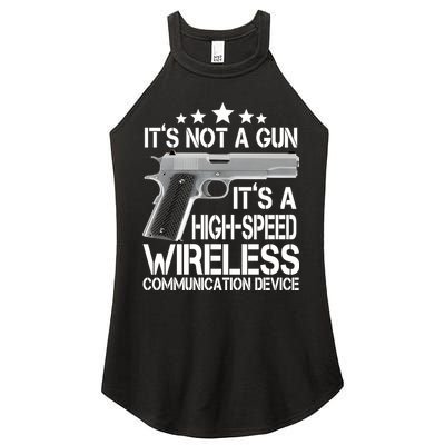 It's Not A Gun High Speed Wireless Communication Device Women's Perfect Tri Rocker Tank