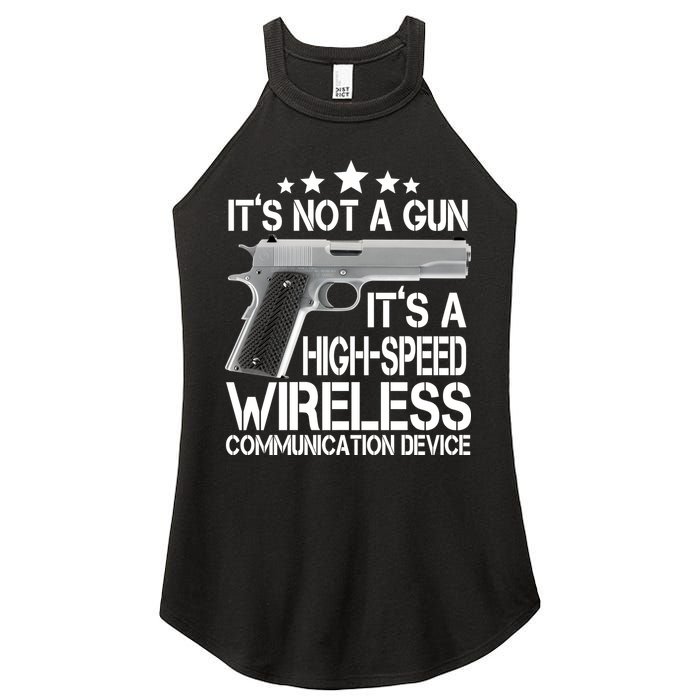 It's Not A Gun High Speed Wireless Communication Device Women's Perfect Tri Rocker Tank
