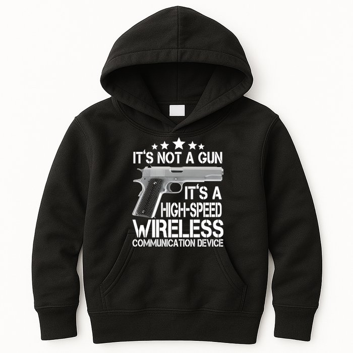 It's Not A Gun High Speed Wireless Communication Device Kids Hoodie