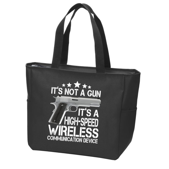 It's Not A Gun High Speed Wireless Communication Device Zip Tote Bag