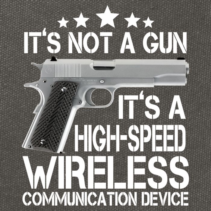 It's Not A Gun High Speed Wireless Communication Device Cotton Canvas Backpack