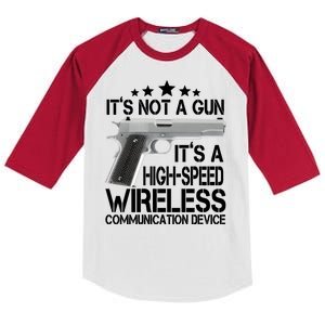 It's Not A Gun High Speed Wireless Communication Device Kids Colorblock Raglan Jersey