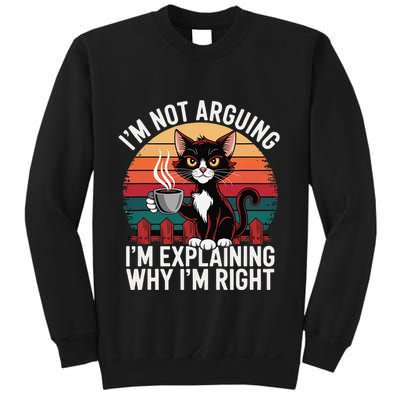 IM Not Arguing IM Just Explaining Why IM Right Funny Cat Sweatshirt