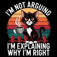 IM Not Arguing IM Just Explaining Why IM Right Funny Cat Drawstring Bag