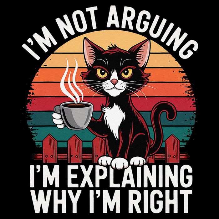 IM Not Arguing IM Just Explaining Why IM Right Funny Cat Drawstring Bag