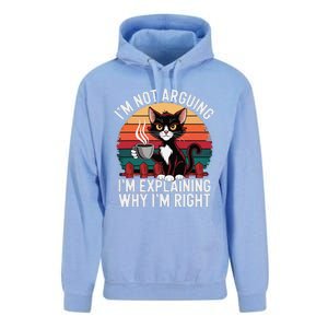 IM Not Arguing IM Just Explaining Why IM Right Funny Cat Unisex Surf Hoodie