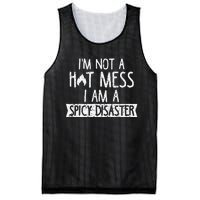 I'm Not A Hot Mess I Am A Spicy Disaster Funny Saying Farmer Mesh Reversible Basketball Jersey Tank