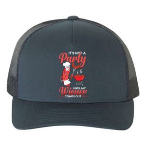 It's Not A Party Until My Wiener Comes Out Funny Hot Dog Yupoong Adult 5-Panel Trucker Hat