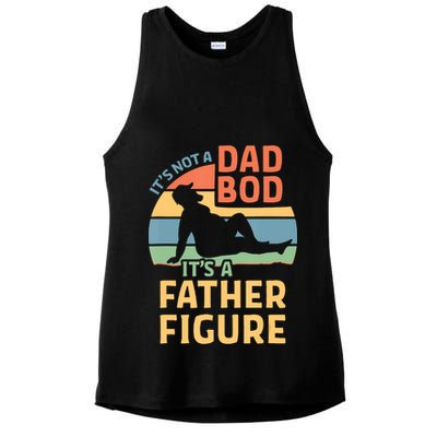 It's Not A Dad Bob It's A Father Figure Retro Ladies PosiCharge Tri-Blend Wicking Tank