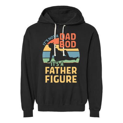 It's Not A Dad Bob It's A Father Figure Retro Garment-Dyed Fleece Hoodie