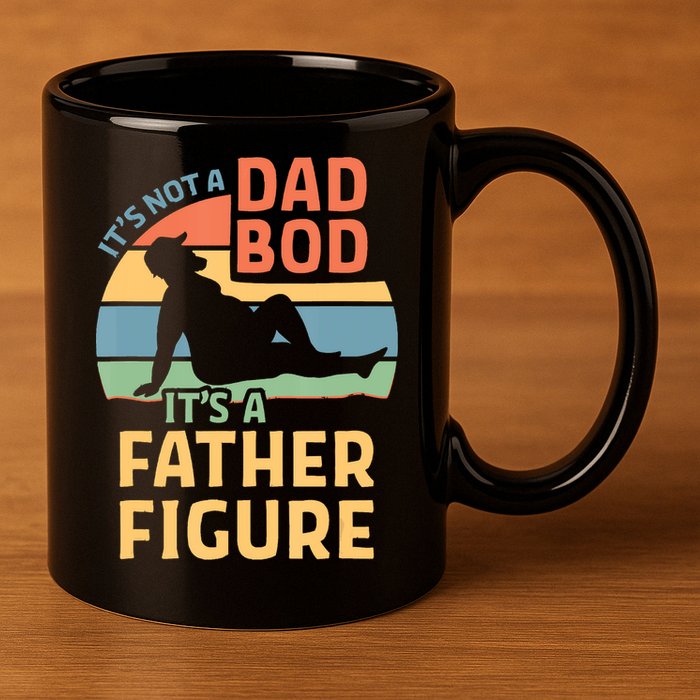 It's Not A Dad Bob It's A Father Figure Retro 11oz C Handle Ceramic Mug