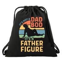 It's Not A Dad Bob It's A Father Figure Retro Drawstring Bag