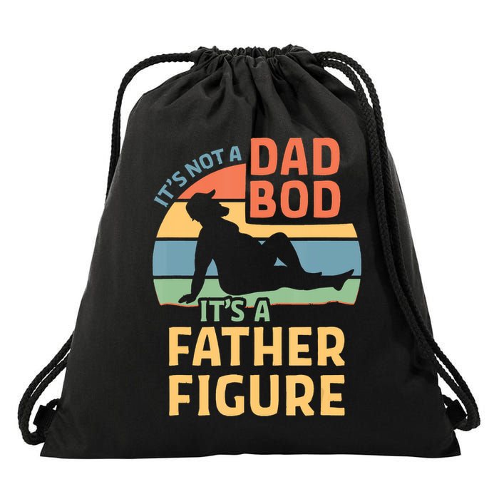 It's Not A Dad Bob It's A Father Figure Retro Drawstring Bag