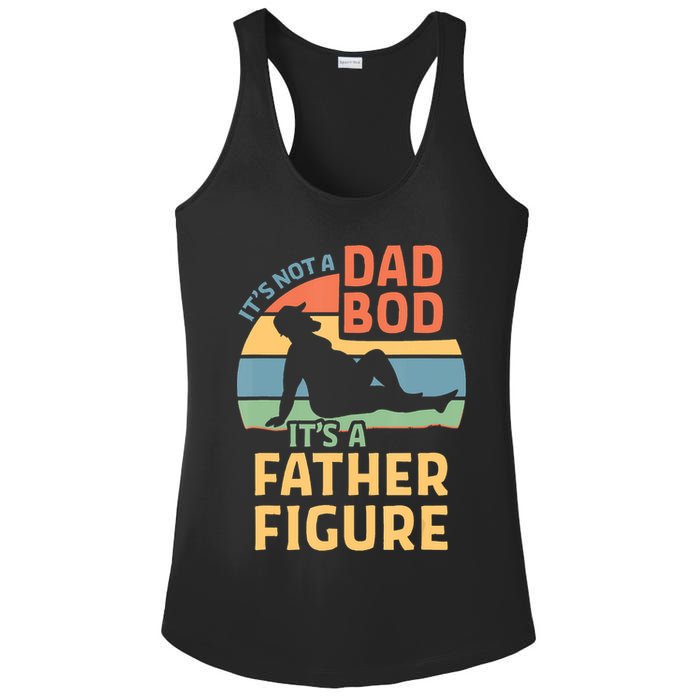 It's Not A Dad Bob It's A Father Figure Retro Ladies PosiCharge Competitor Racerback Tank