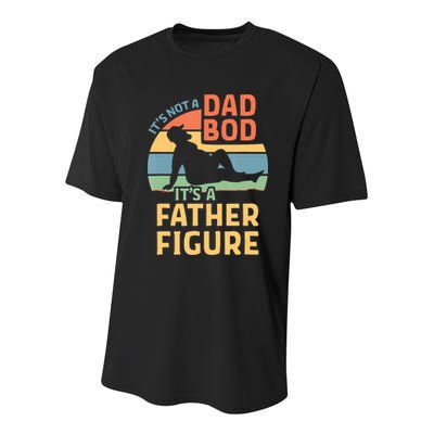 It's Not A Dad Bob It's A Father Figure Retro Youth Performance Sprint T-Shirt