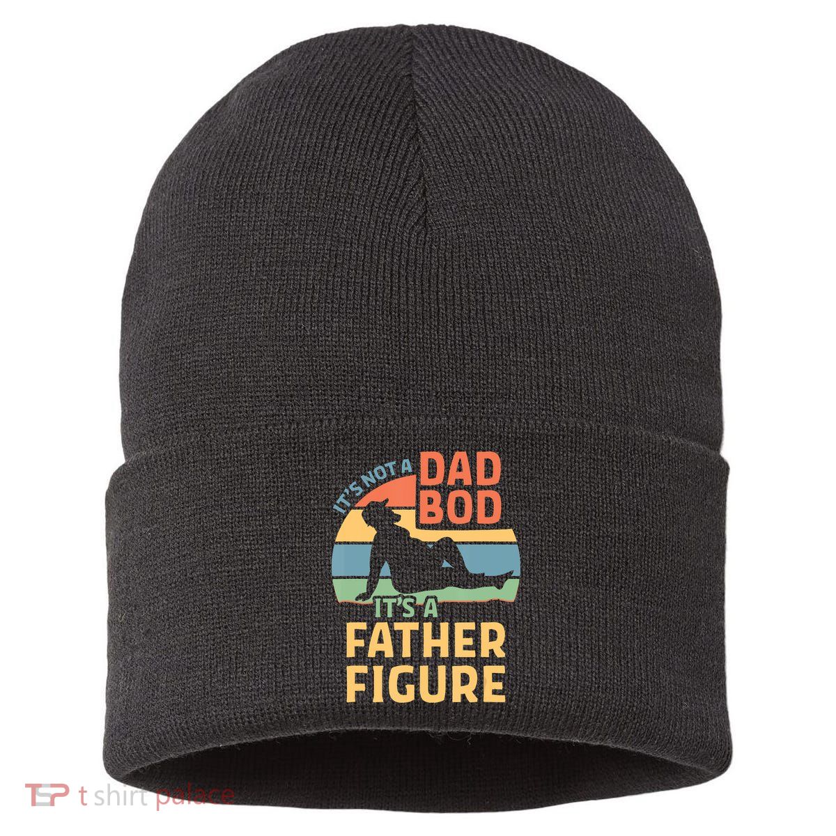 It's Not A Dad Bob It's A Father Figure Retro Sustainable Knit Beanie