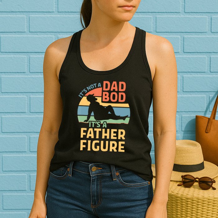 It's Not A Dad Bob It's A Father Figure Retro Womens Tank Top