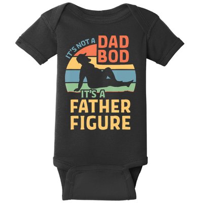 It's Not A Dad Bob It's A Father Figure Retro Baby Bodysuit