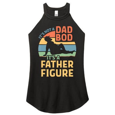 It's Not A Dad Bob It's A Father Figure Retro Women's Perfect Tri Rocker Tank