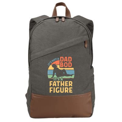 It's Not A Dad Bob It's A Father Figure Retro Cotton Canvas Backpack