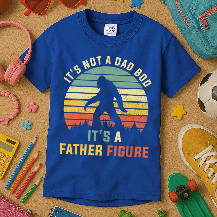 Its Not A Dad Bod Its A Father Figure, Dad Bod Father Figure Kids T-Shirt