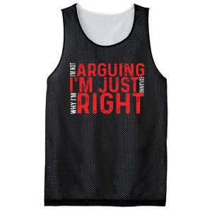 Im Not Arguing Im Right Mesh Reversible Basketball Jersey Tank