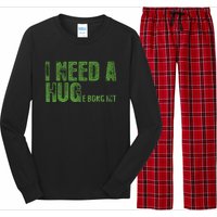 I Need A Hug Huge Bong Hit Weed Marijuana Cannabis Stoner Long Sleeve Pajama Set